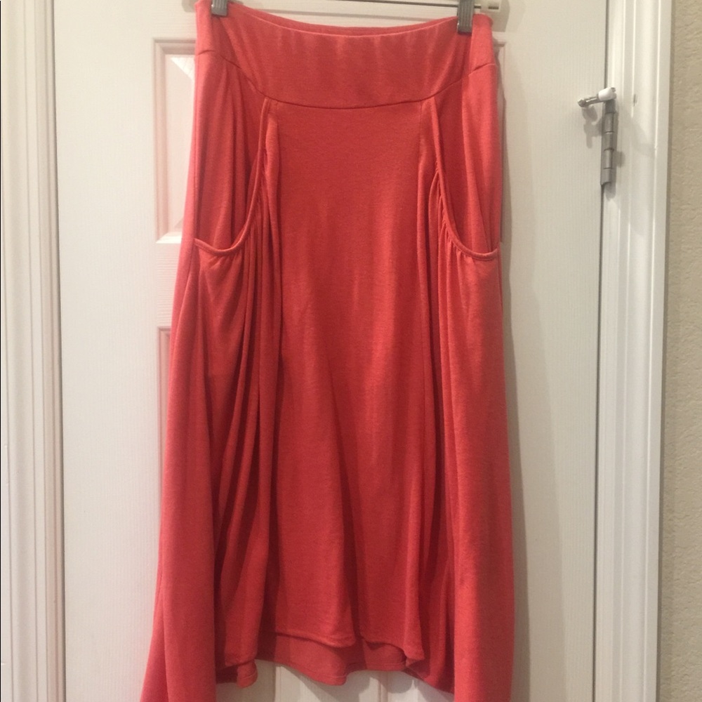 Free People Coral skirt with pockets